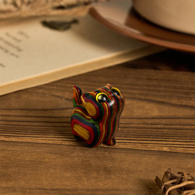 Buddha Stones Carved Cute Kitten Rainbow Eucalyptus Reduce Stress Decoration - image 8
