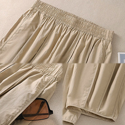 Buddha Stones Summer Simple Pure Color High Waisted Pleated Women's Harem Pants With Pockets - image 20