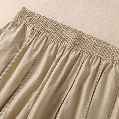 Buddha Stones Summer Simple Pure Color High Waisted Pleated Women's Harem Pants With Pockets - image 12