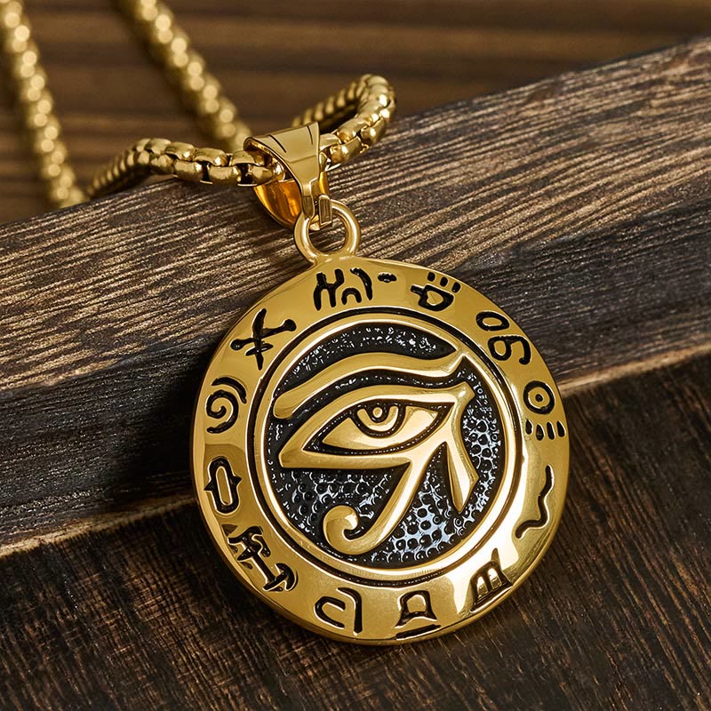 FREE Today: Protection and Courage Titanium Steel Evil Eye Necklace Pendants - Golden Titanium Steel Evil Eye - image 7