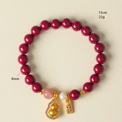Buddha Stones Cinnabar Blessing Attract Fortune Bracelet - image 1
