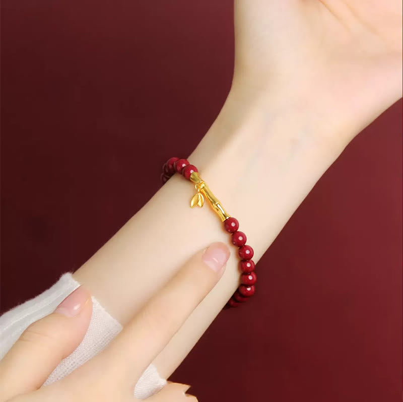 Buddha Stones Cinnabar 925 Sterling Silver Concentration Bracelet - image 3