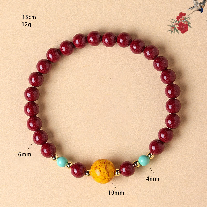 Buddha Stones Cinnabar Keep Away Evil Spirits Bracelet - image 2