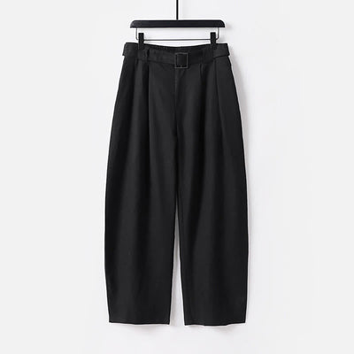 Buddha Stones Summer Zipper Elastic Waist Design Men's Cotton Linen Wide Leg Pants With Pockets - Black - US/UK/AU56，EU66 (9XL) - image 9