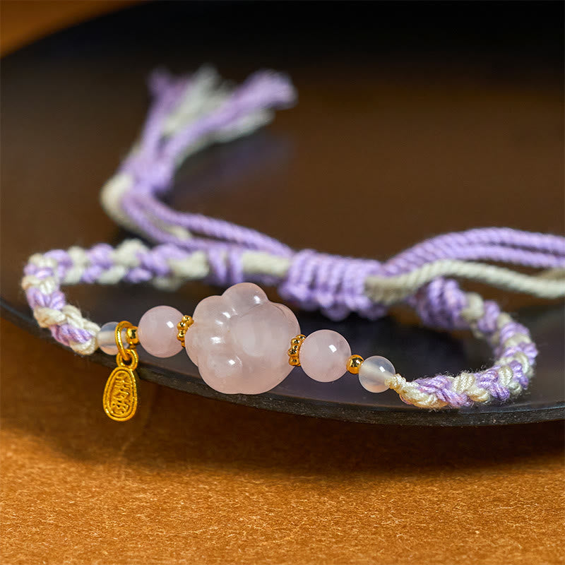 Buddha Stones Pink Crystal Cat Warmth Love Bracelet - image 4