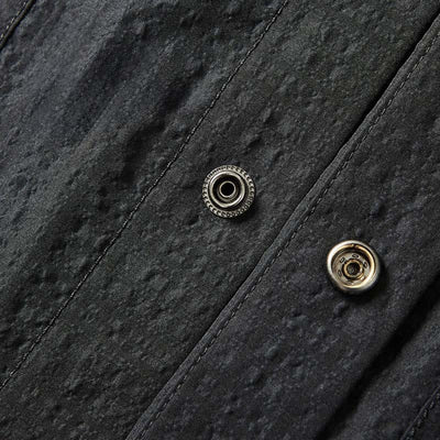 Buddha Stones Spring Solid Color Textured Long Sleeve Button Men's Lapel Shirts With Pocket - image 5