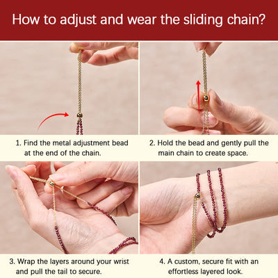 FREE Today: Protection and Purification Small Natural Garnet Triple Wrap Bracelet - image 6