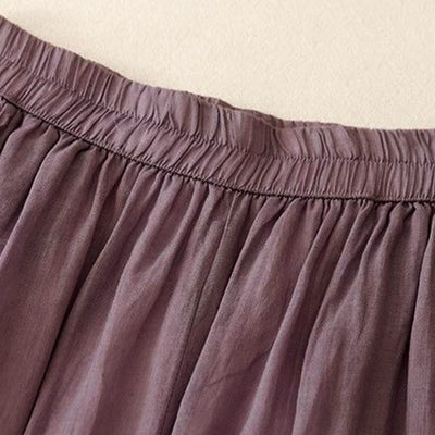 Buddha Stones Side Embroidery Design Women's 7-8 Length Wide Leg Pants With Pockets - image 1
