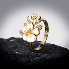 Buddha Stones Daisy Copper Luck Balance Ring - Copper - 15.9mm - image 0