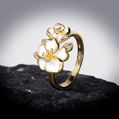 Buddha Stones Daisy Copper Luck Balance Ring - Copper - 15.9mm - image 0