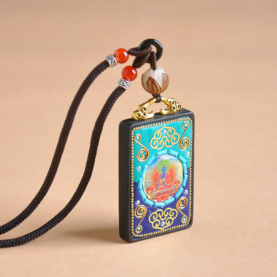 Buddha Stones Ebony Wood Peace Necklace Pendant - image 4