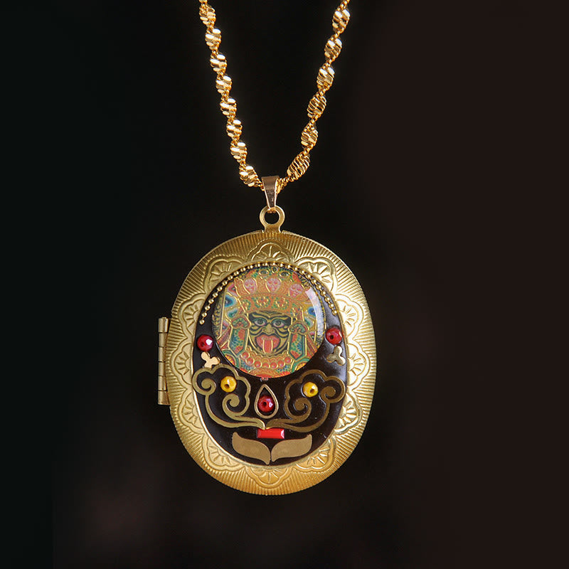 Buddha Stones Copper Kwan Yin Avalokitesvara Zakiram Wealth Pendant Necklace - Zakiram Chain(Necklace Length:60cm) - image 28