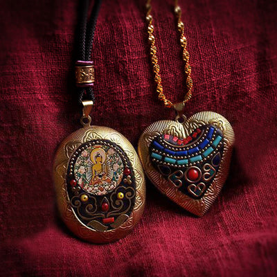Buddha Stones Copper Kwan Yin Avalokitesvara Zakiram Wealth Pendant Necklace - image 31