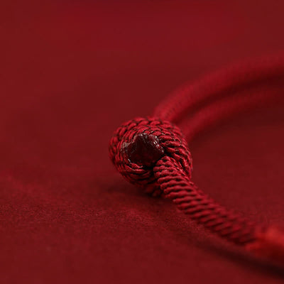 Buddha Stones 999 Gold Ring Design Handmade Luck Braided Red Rope Bracelet Anklet - image 12