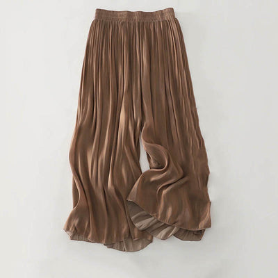 Buddha Stones Summer Plain Women's Polyester Pants  - SaddleBrown - US8-10，UK/AU12-14，EU40-42 (2XL) - image 20