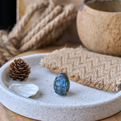Buddha Stones Ganesh Elephant Figurine Natural Labradorite Healing Protection Statue Home Decoration - image 6