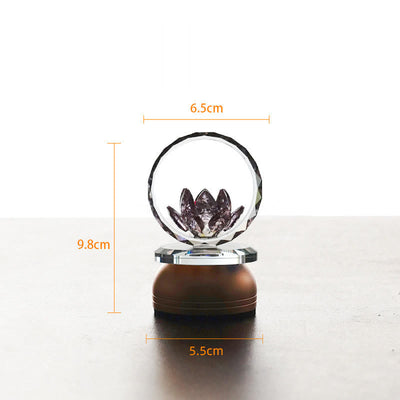 Buddha Stones Lotus Copper Brass New Begining Home Decoration - Aluminum Alloy Base - 6.5*9.8*5.5 cm - Rechargeable - image 2