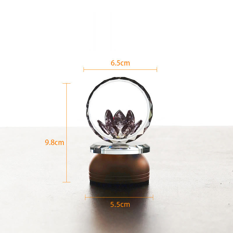 Buddha Stones Lotus Copper Brass New Begining Home Decoration - Aluminum Alloy Base - 6.5*9.8*5.5 cm - Rechargeable - image 2