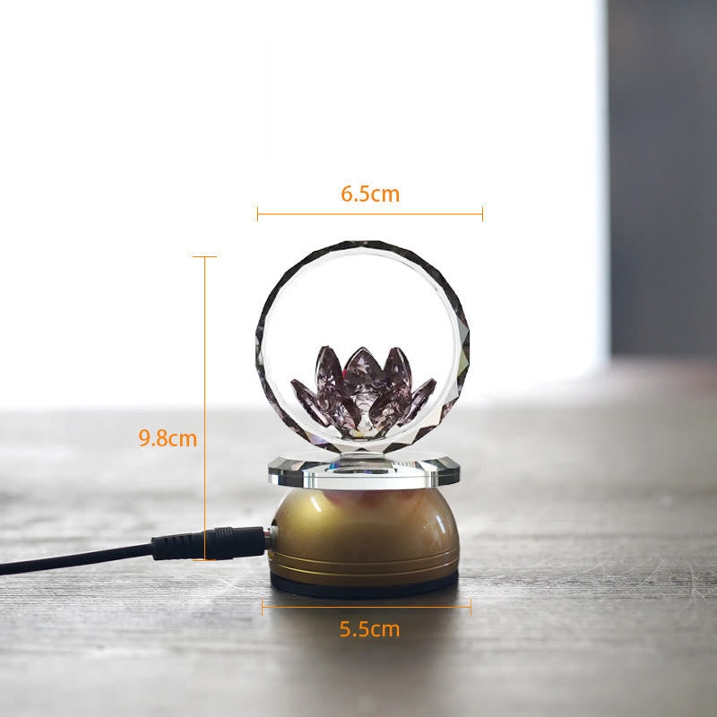 Buddha Stones Lotus Copper Brass New Begining Home Decoration - Copper Brass Base - 6.5*9.8*5.5 cm - Plug-in - image 19
