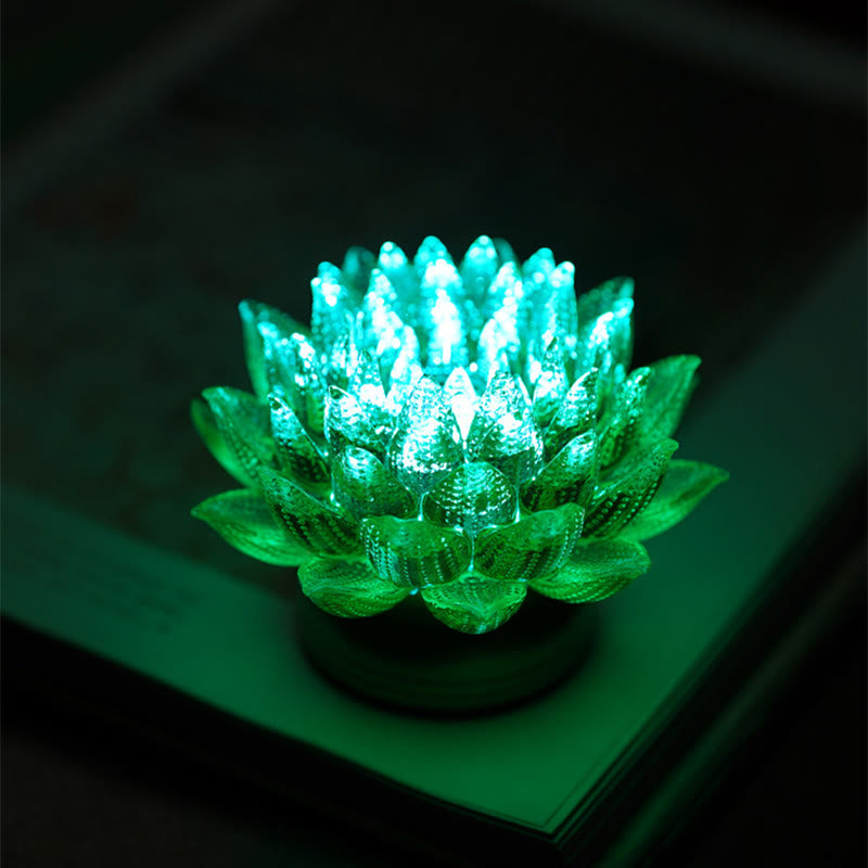 Buddha Stones Lotus Liuli Glass Copper Brass New Begining Home Decoration - image 47