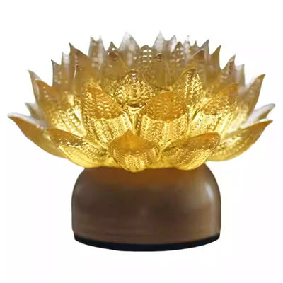 Buddha Stones Lotus Liuli Glass Copper Brass New Begining Home Decoration - image 23