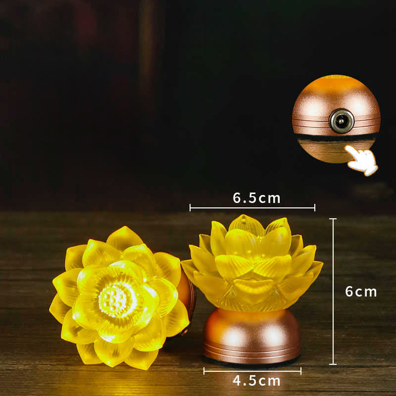 Buddha Stones Lotus Liuli Glass Copper New Begining Home Decoration - image 3