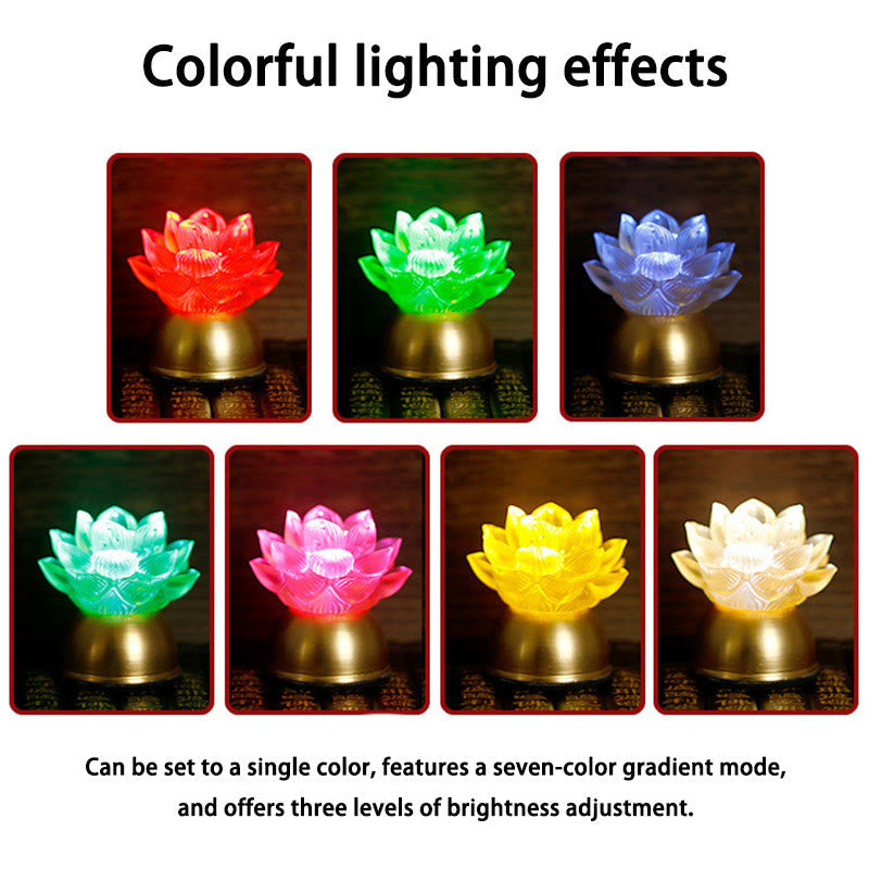 Buddha Stones Lotus Liuli Glass Copper New Begining Home Decoration - image 29