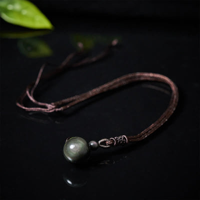 Buddha Stones Tiger's Eye Silver Sheen Obsidian Gold Sheen Obsidian Rainbow Obsidian Positive Necklace Pendant - image 15