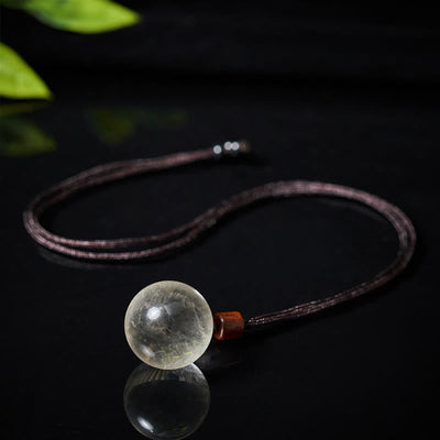 Buddha Stones White Crystal Pink Crystal Tiger Eye Smoky Quartz Protection Necklace Pendant - image 3
