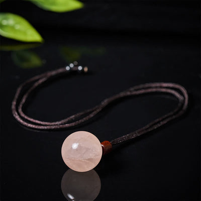 Buddha Stones White Crystal Pink Crystal Tiger Eye Smoky Quartz Protection Necklace Pendant - image 7