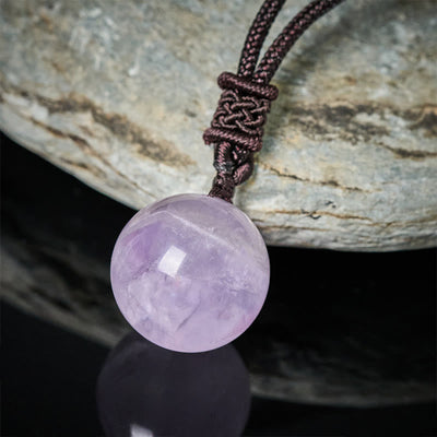 Buddha Stones Amethyst Yellow Agate Various Agate Pink Crystal Lazurite Lapis Lazuli Balance Necklace Pendant - image 1