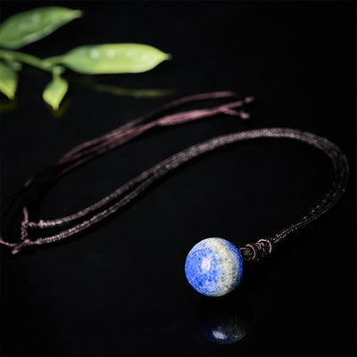 Buddha Stones Amethyst Yellow Agate Various Agate Pink Crystal Lazurite Lapis Lazuli Balance Necklace Pendant - image 25