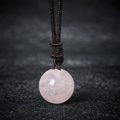 Buddha Stones Amethyst Yellow Agate Various Agate Pink Crystal Lazurite Lapis Lazuli Balance Necklace Pendant - Pink Crystal - image 19