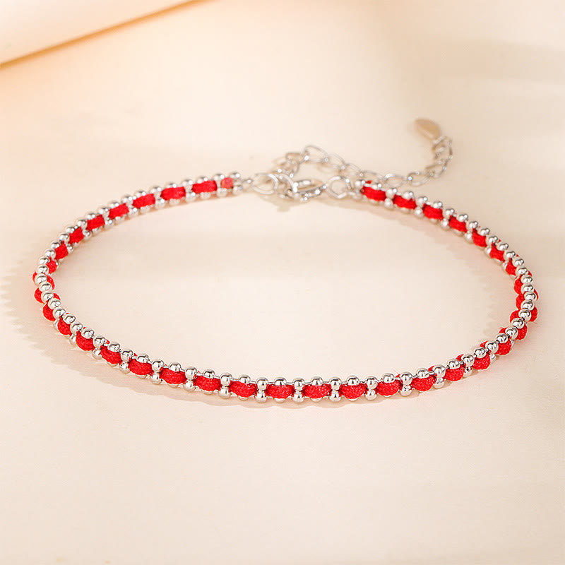 Buddha Stones 925 Sterling Silver Keep Away Evil Spirits Bracelet - Silvery Chain(Wrist Circumference: 13-18cm) - image 6