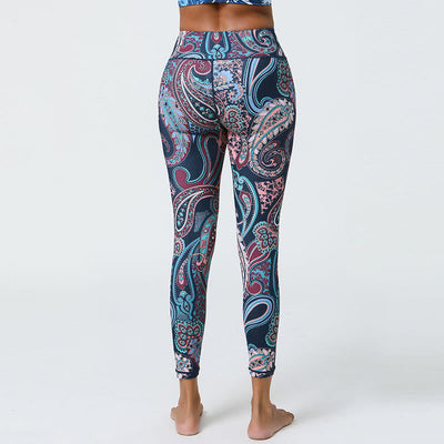 Buddha Stones Flowers Feathers Sun Moon Print Sports Fitness Yoga High Waist Leggings Women's Pants - image 2