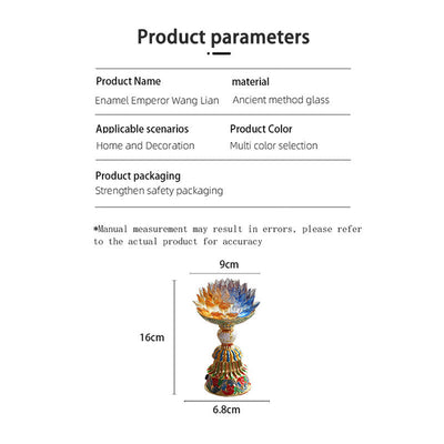 Buddha Stones Lotus Liuli Glass Eight Auspicious Symbols Base Enlightenment Home Decoration - image 4