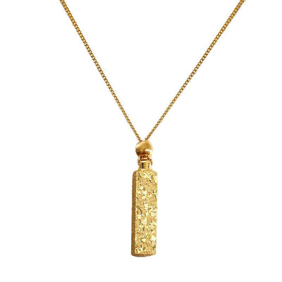 Buddha Stones Rectangular Copper Chain Luck Necklace Pendant - image 8