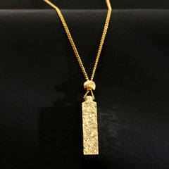 Buddha Stones Rectangular Copper Chain Luck Necklace Pendant - image 0