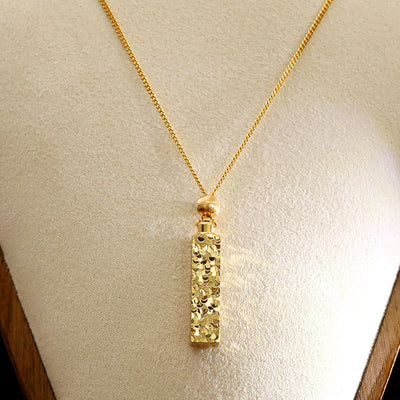Buddha Stones Rectangular Copper Chain Luck Necklace Pendant - image 6