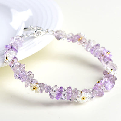 Buddha Stones Natural Aquamarine Peridot Strawberry Quartz Various Crystals Serenity Bracelet - image 43
