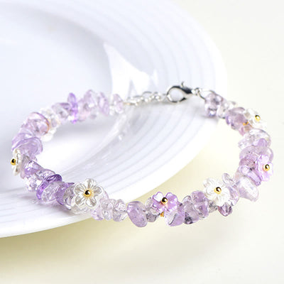 Buddha Stones Natural Aquamarine Peridot Strawberry Quartz Various Crystals Serenity Bracelet - image 44