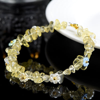 Buddha Stones Natural Aquamarine Peridot Strawberry Quartz Various Crystals Serenity Bracelet - image 19