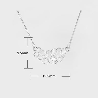 Buddha Stones 999 Sterling Silver Flower Blessing Necklace Pendant - image 5