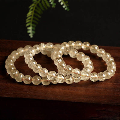 Buddha Stones Natural Golden Rutilated Quartz Auspiciousness Protection Bracelet - image 4