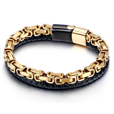 Buddha Stones Link Chain Double Wrap Braided Leather Balance Bracelet - image 6