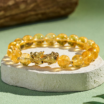 Buddha Stones Natural Citrine PiXiu Prosperity Protection Bracelet - image 3