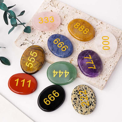 Buddha Stones Angel Numbers White Crystal Red Jasper Dalmatian Jasper Pink Crystal Green Aventurine Meditation Decoration - image 32
