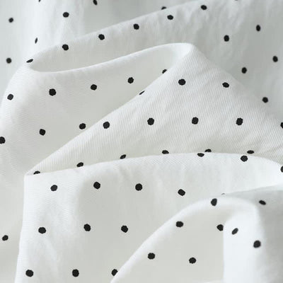 Buddha Stones Polka Dot Lace Patchwork Cotton Women's Wide Leg Capri Pants With Pockets - image 9