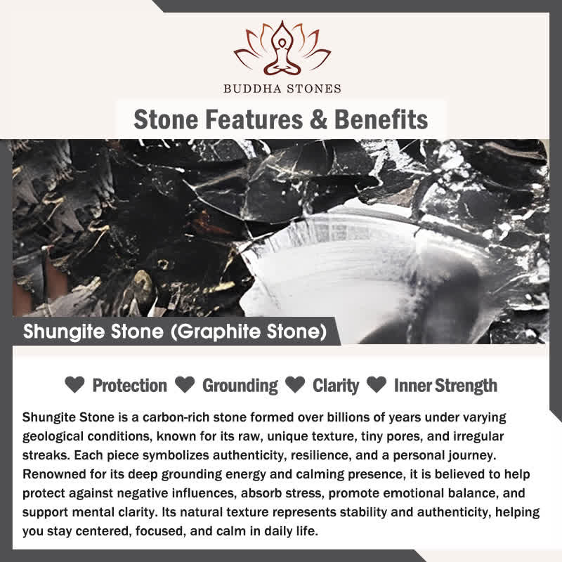 Buddha Stones Moon Star Round Design Authentic Shungite Stone Protection Necklace Pendant - image 5