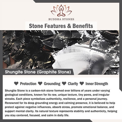 Buddha Stones Flower of Life Carving Design Authentic Shungite Stone Protection Necklace Pendant - image 7